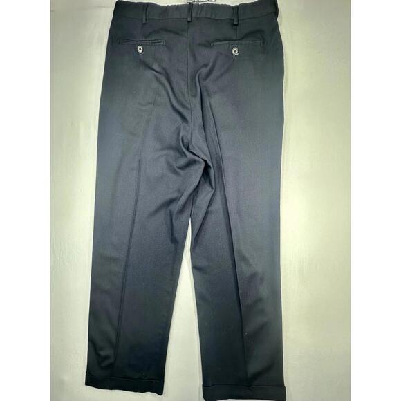 Ralph Lauren Chaps Pleated Front Dress Pants Blue Mens 34/30 - Picture 2 of 9